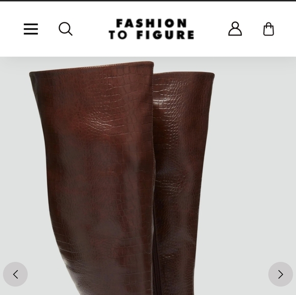 Fashion to figure Malia Over-The-Knee Crocodile Texture Boots